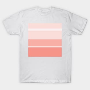 A subtle merger of Isabelline, Pale Pink, Melon and Vivid Tangerine stripes. T-Shirt